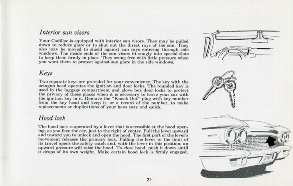 1960 Cadillac Owners Manual Page 23